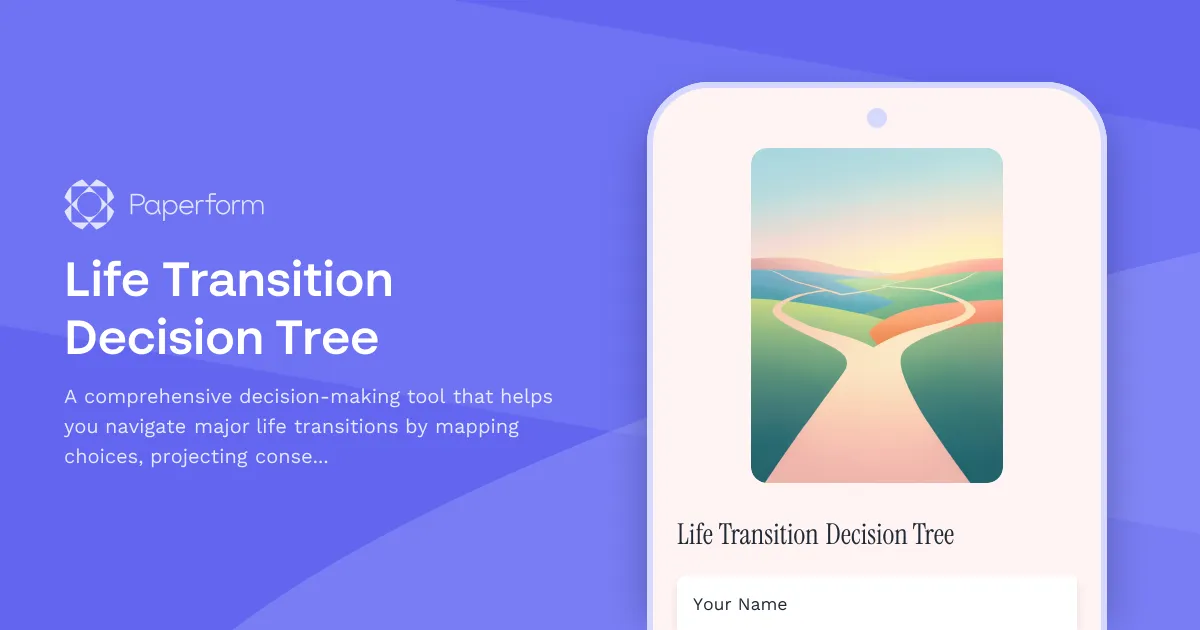 Life Transition Decision Tree