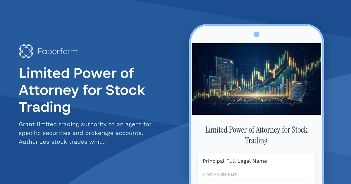Limited Power of Attorney for Stock Trading