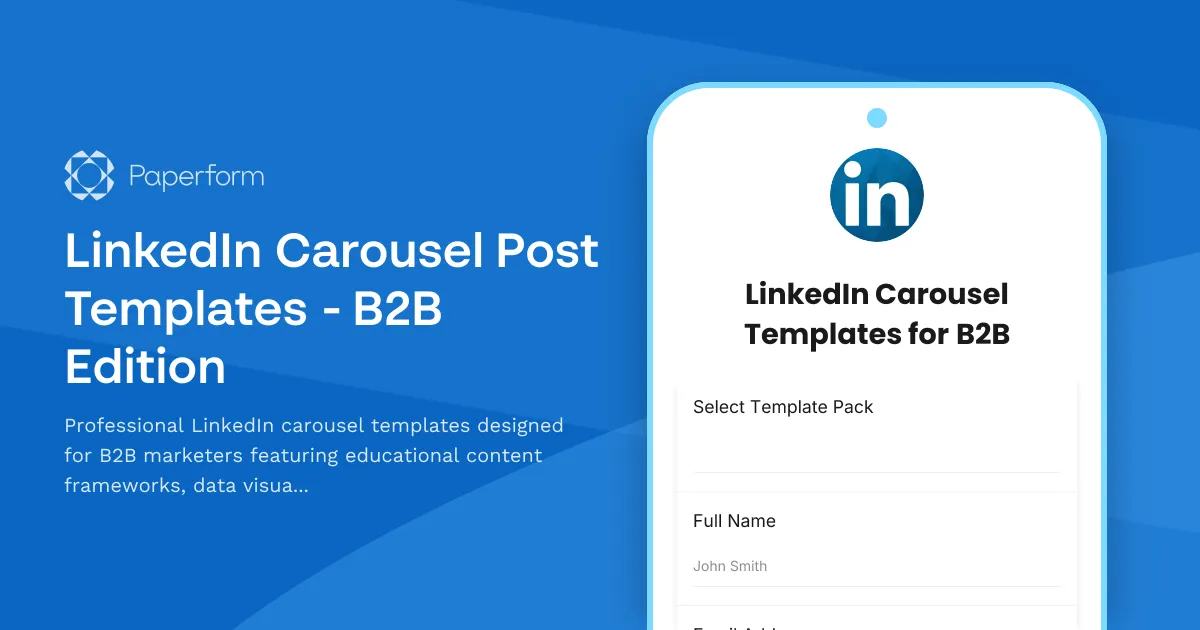 LinkedIn Carousel Post Templates - B2B Edition