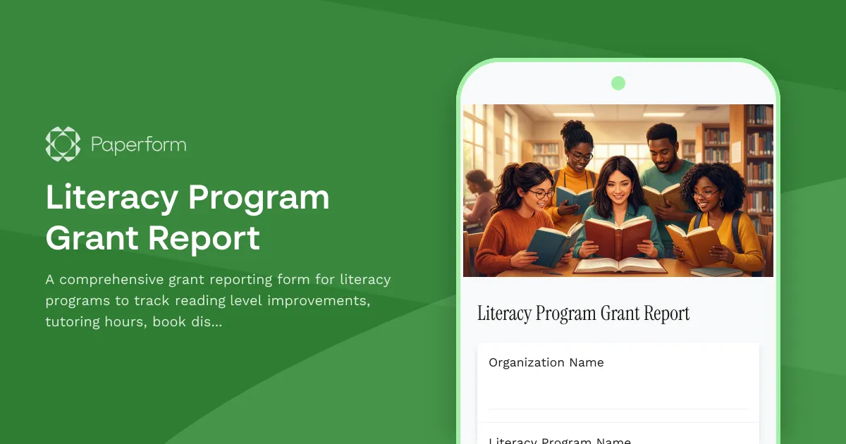 Literacy Program Grant Report