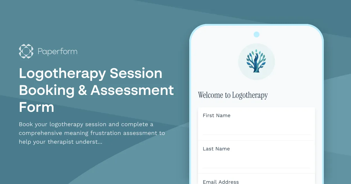 Logotherapy Session Booking & Assessment Form