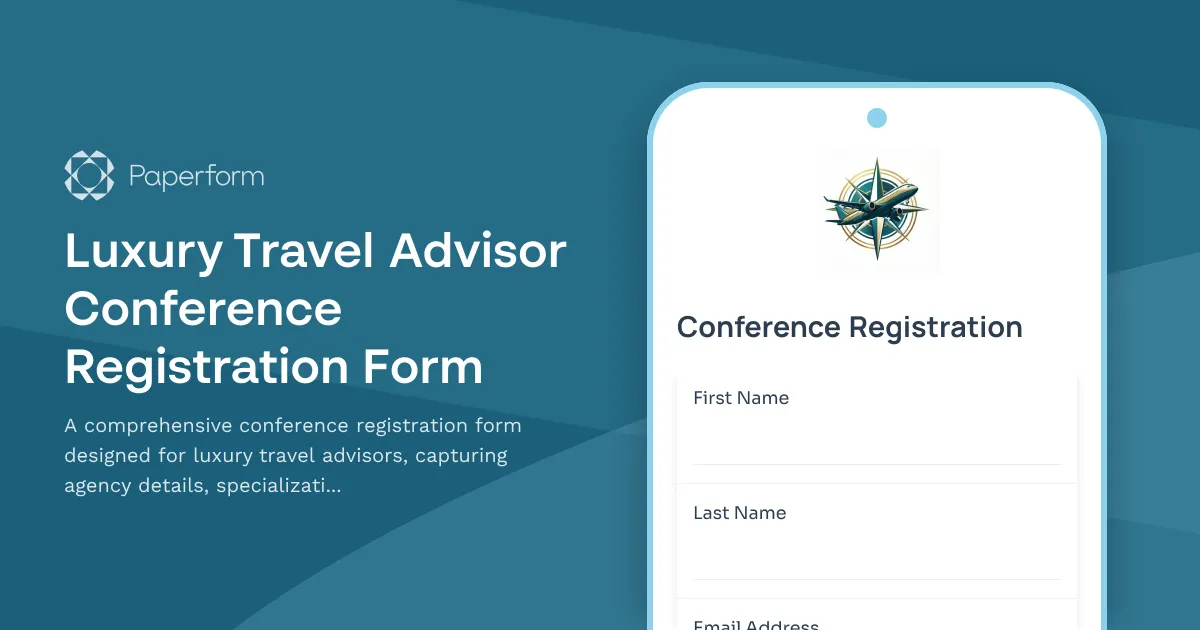 Luxury Travel Advisor Conference Registration Form