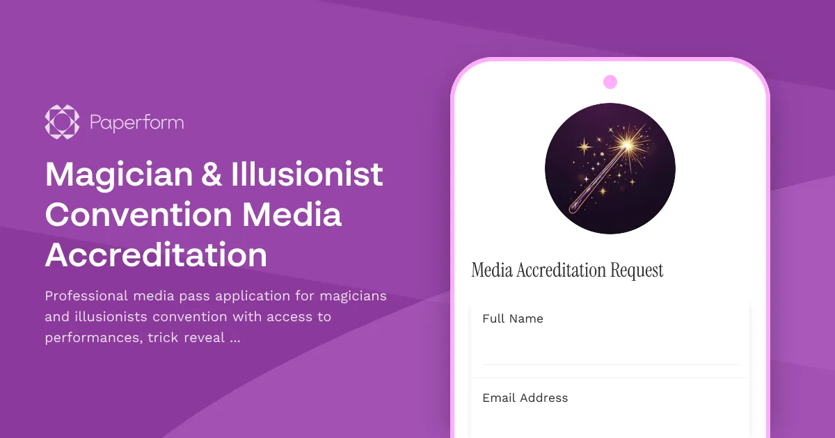 Magician & Illusionist Convention Media Accreditation