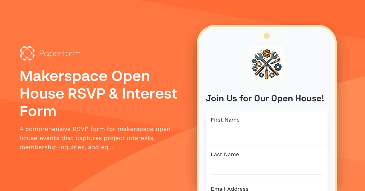 Makerspace Open House RSVP & Interest Form