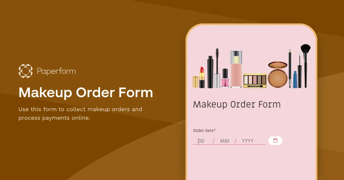 Makeup Order Form