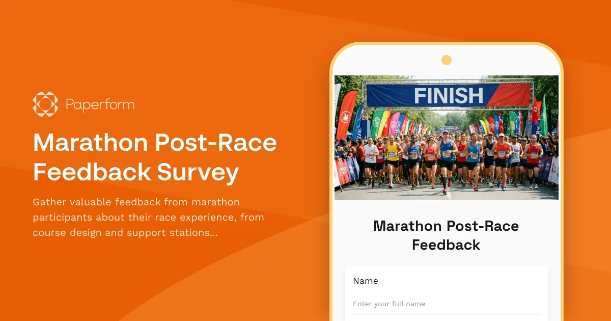 Marathon Post-Race Feedback Survey
