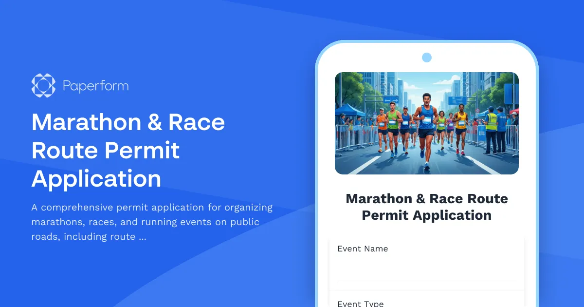 Marathon & Race Route Permit Application
