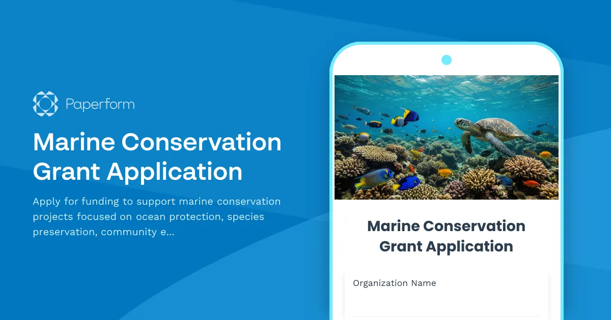 Marine Conservation Grant Application