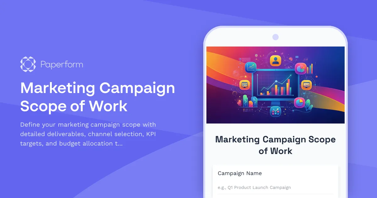 Marketing Campaign Scope of Work