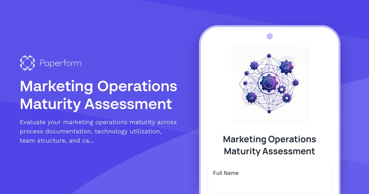 Marketing Operations Maturity Assessment