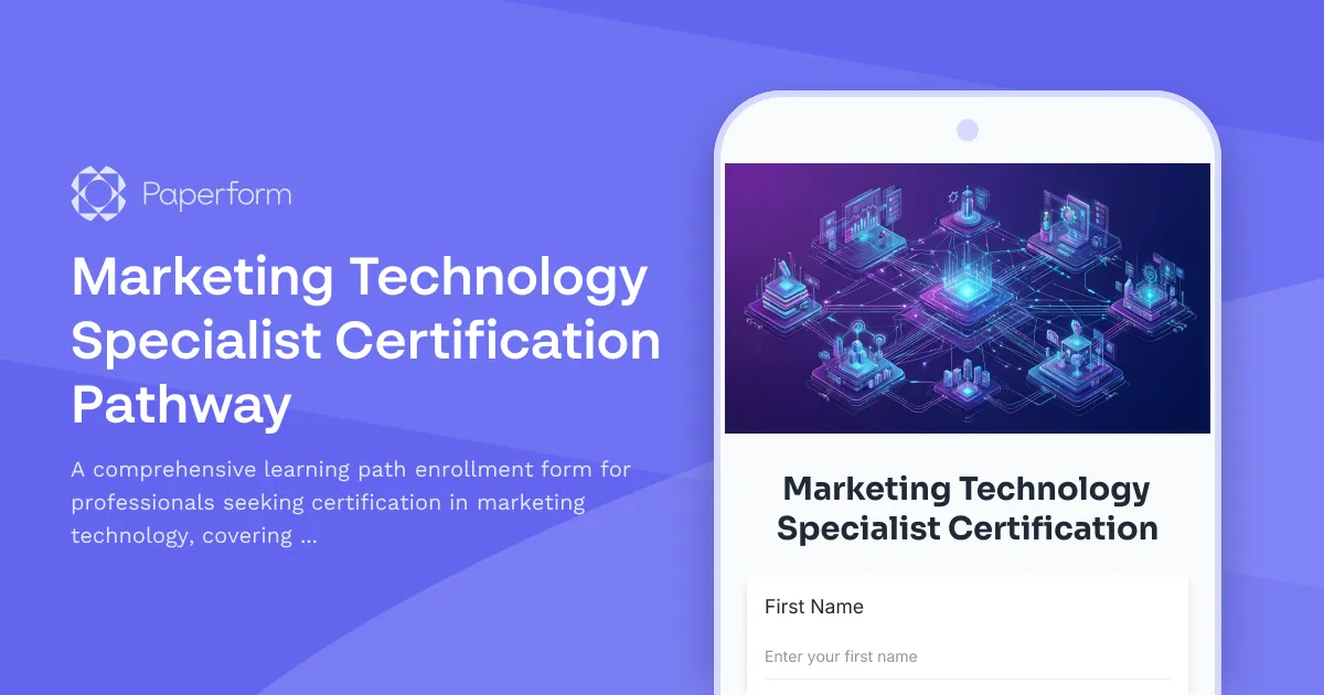 Marketing Technology Specialist Certification Pathway