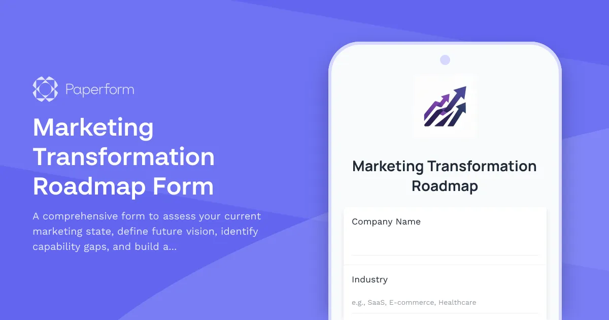 Marketing Transformation Roadmap Form