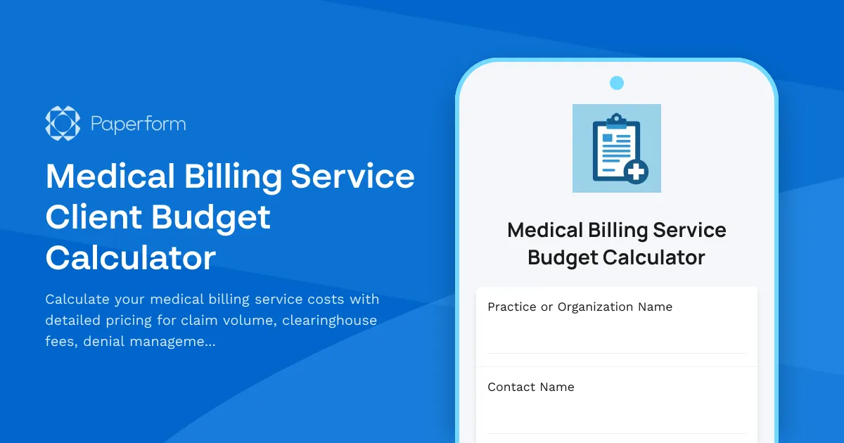 Medical Billing Service Client Budget Calculator