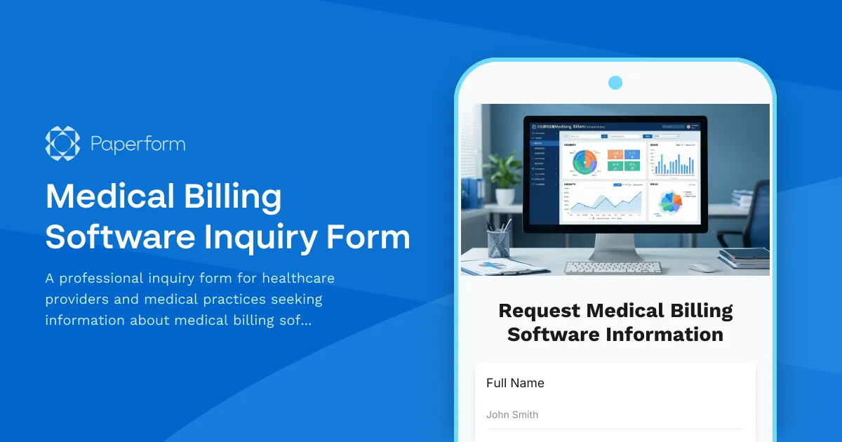 Medical Billing Software Inquiry Form