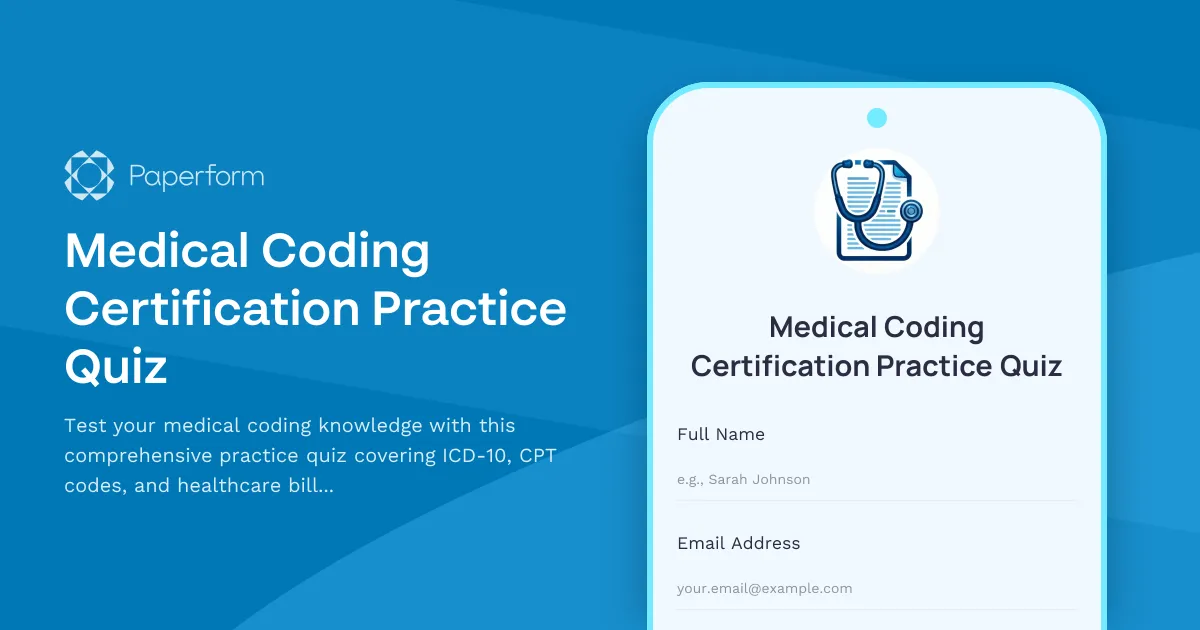 Medical Coding Certification Practice Quiz