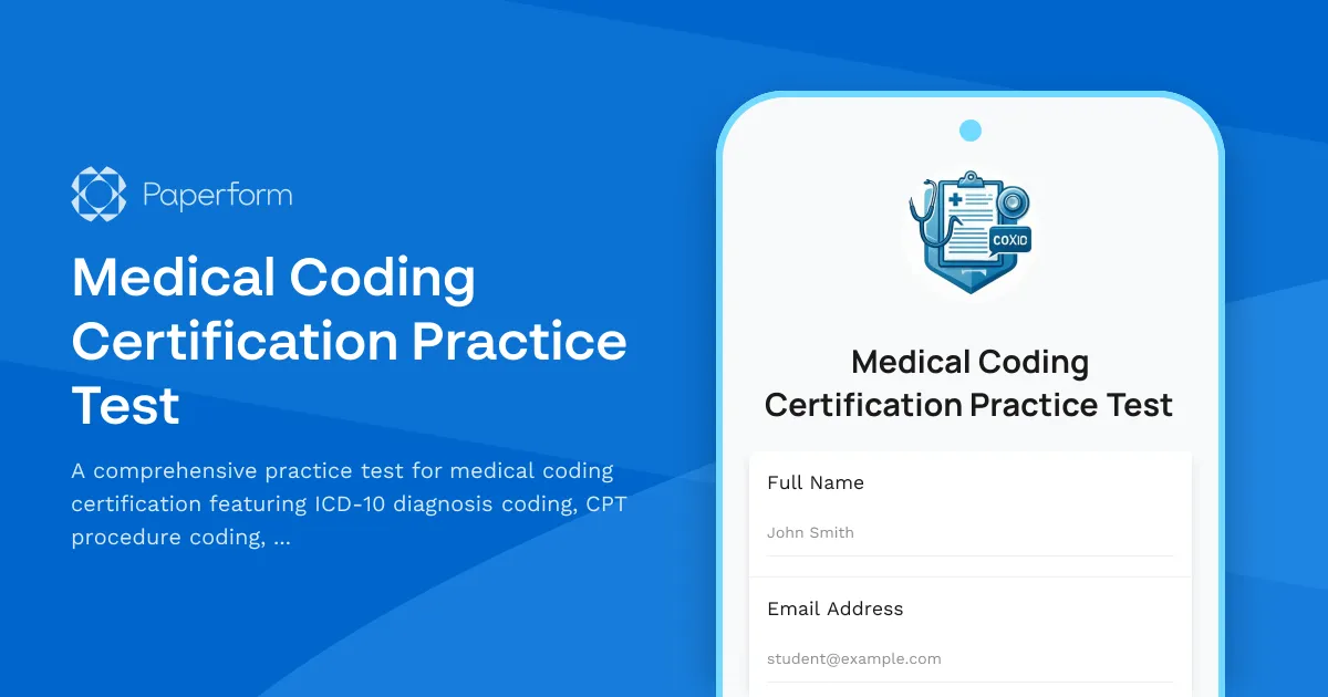 Medical Coding Certification Practice Test