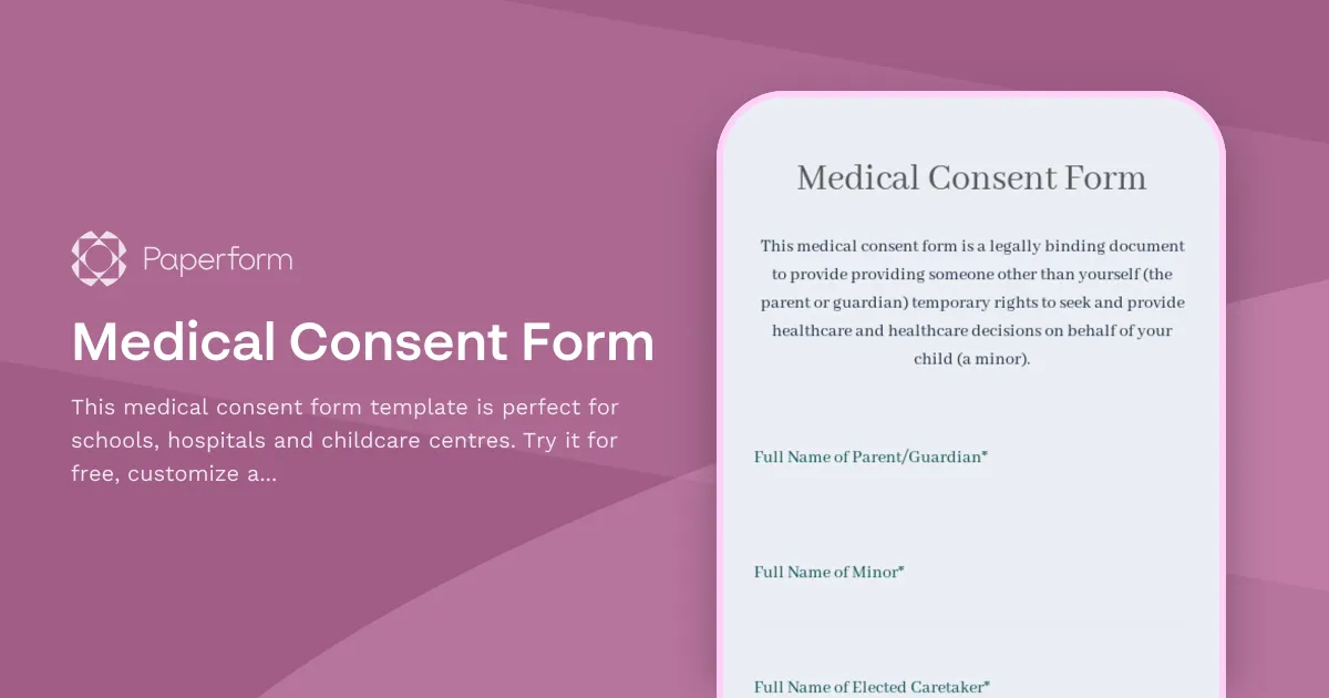 Medical Consent Form