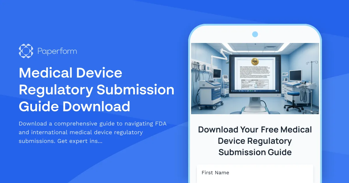 Medical Device Regulatory Submission Guide Download