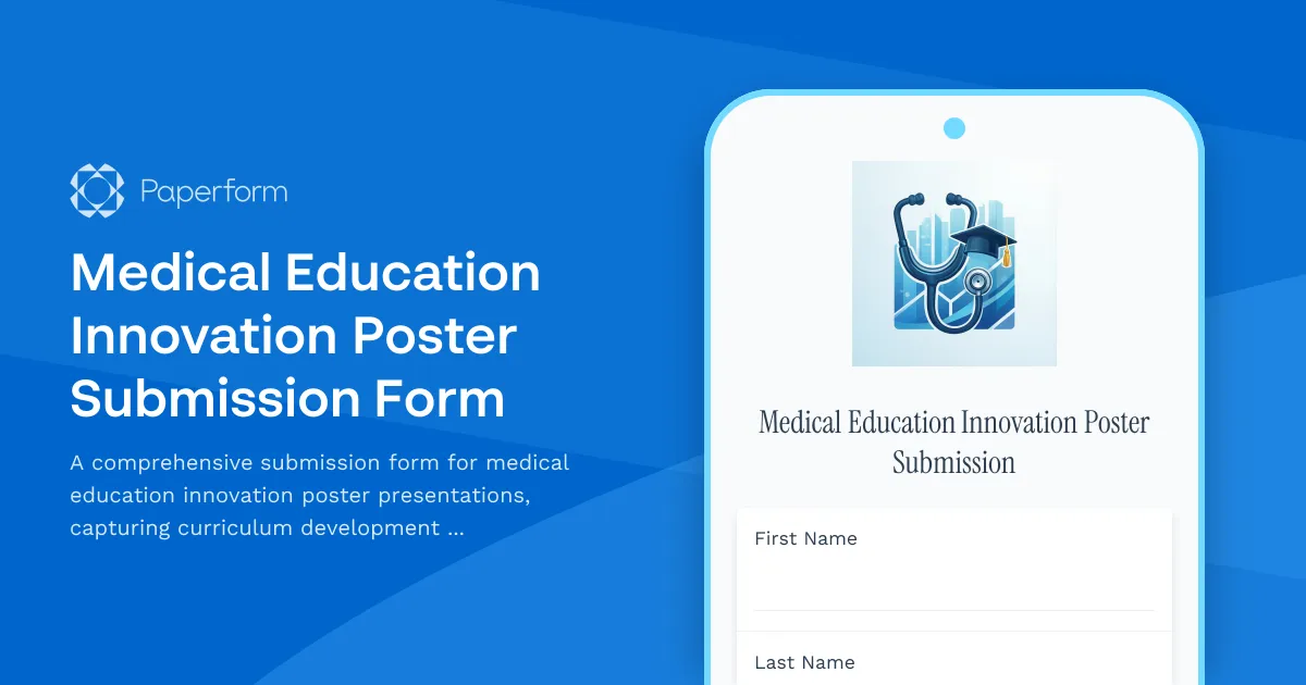Medical Education Innovation Poster Submission Form