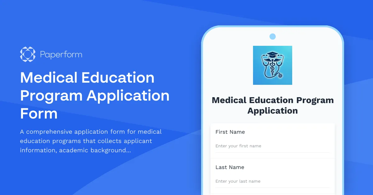 Medical Education Program Application Form