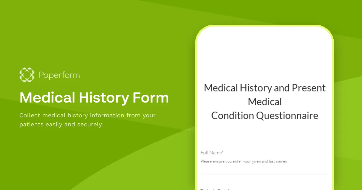 Medical History Form