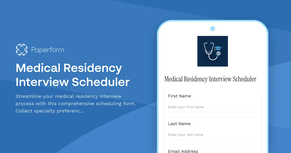 Medical Residency Interview Scheduler