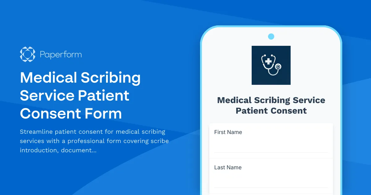 Medical Scribing Service Patient Consent Form