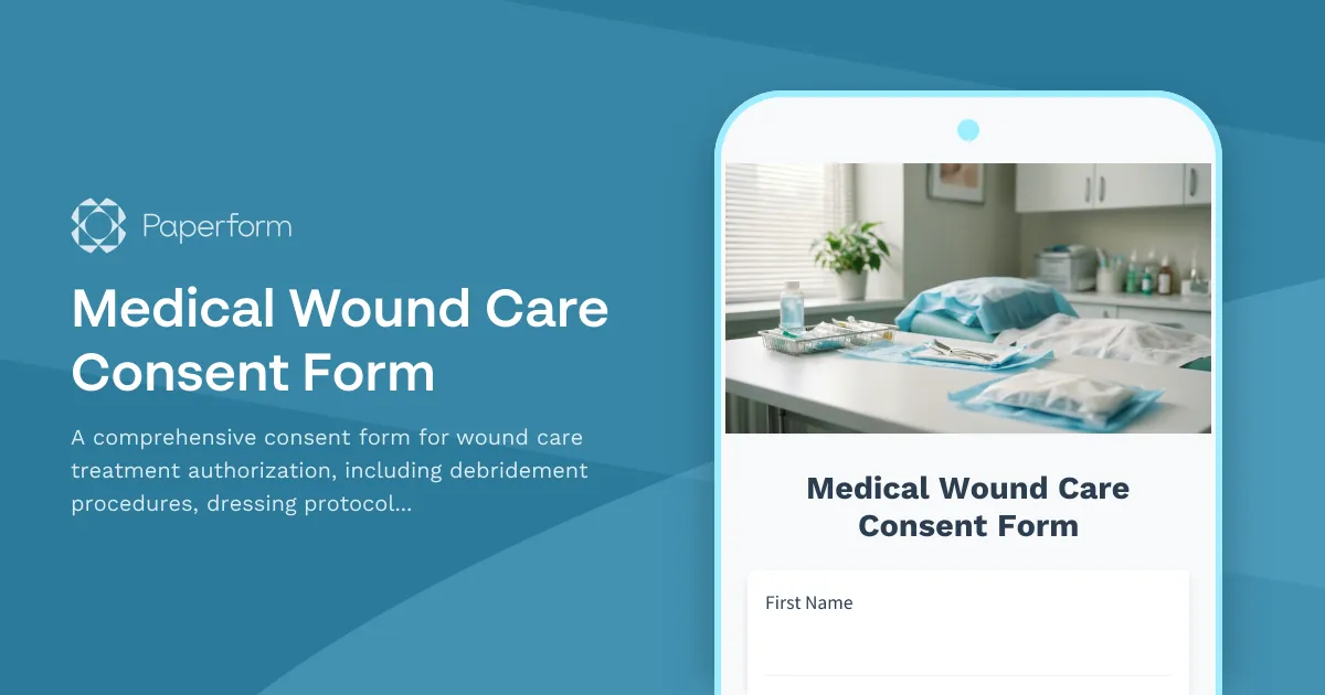 Medical Wound Care Consent Form