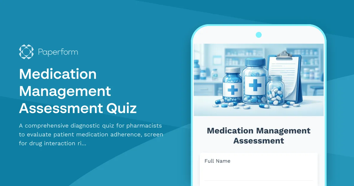 Medication Management Assessment Quiz