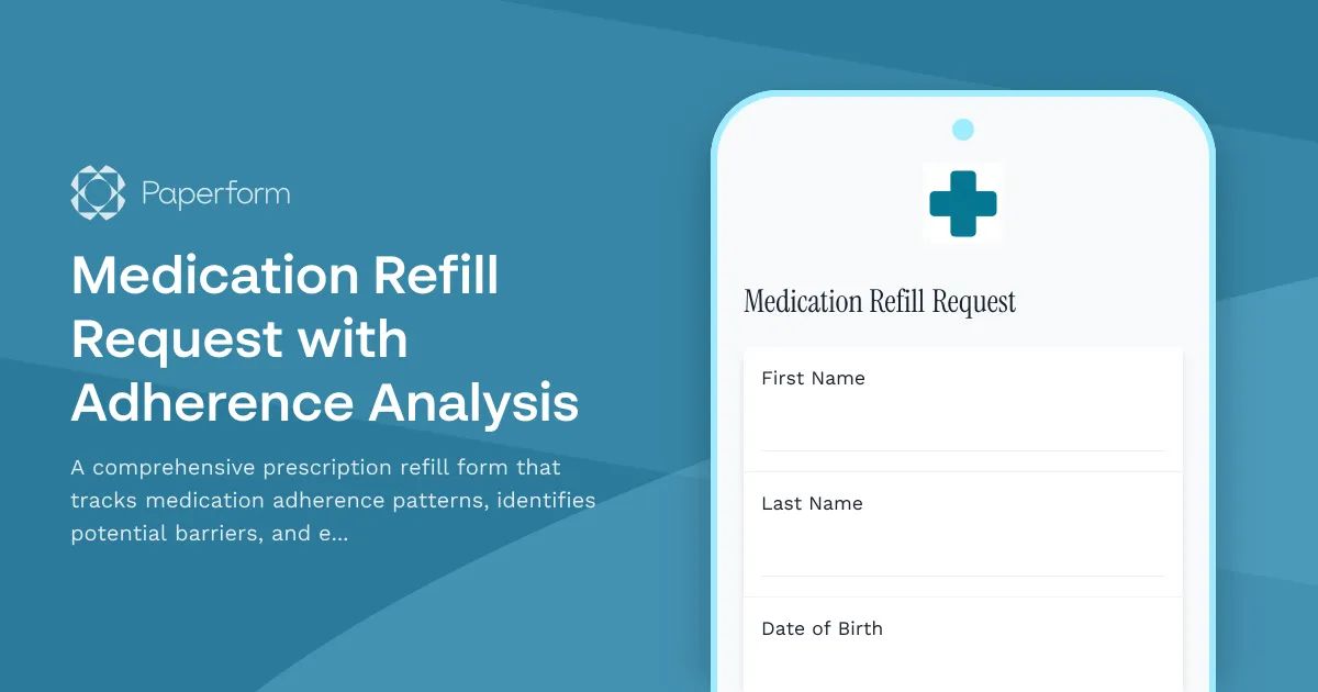 Medication Refill Request with Adherence Analysis