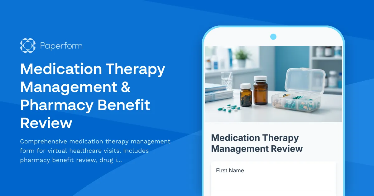 Medication Therapy Management & Pharmacy Benefit Review