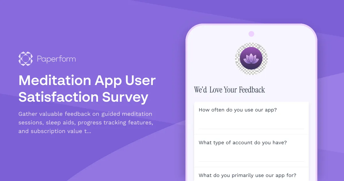 Meditation App User Satisfaction Survey
