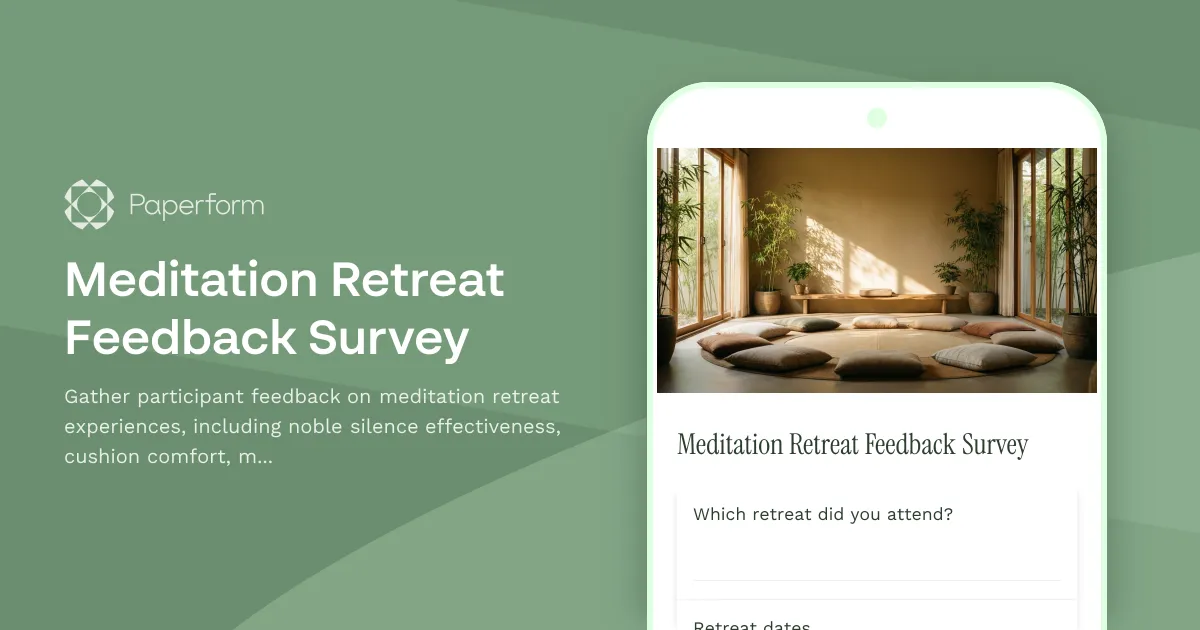 Meditation Retreat Feedback Survey