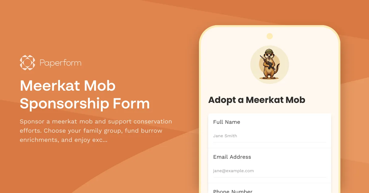 Meerkat Mob Sponsorship Form