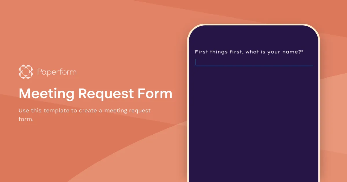 Meeting Request Form