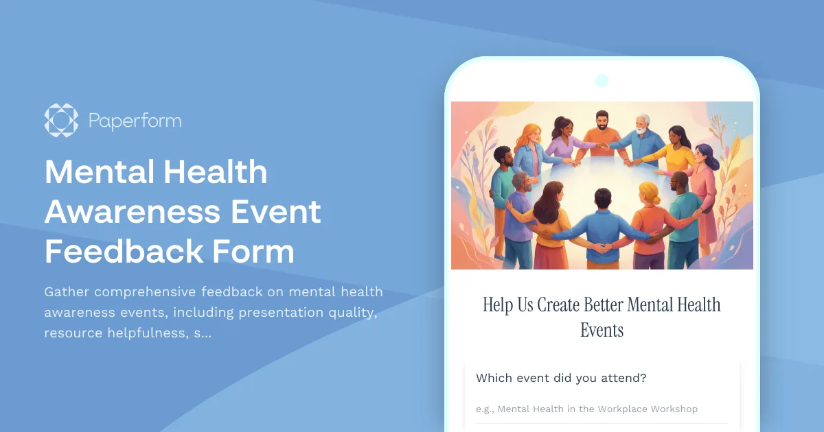Mental Health Awareness Event Feedback Form