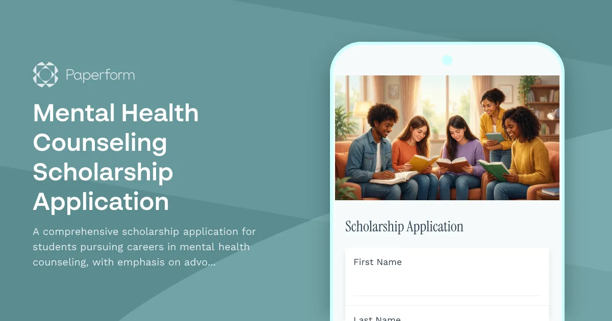 Mental Health Counseling Scholarship Application