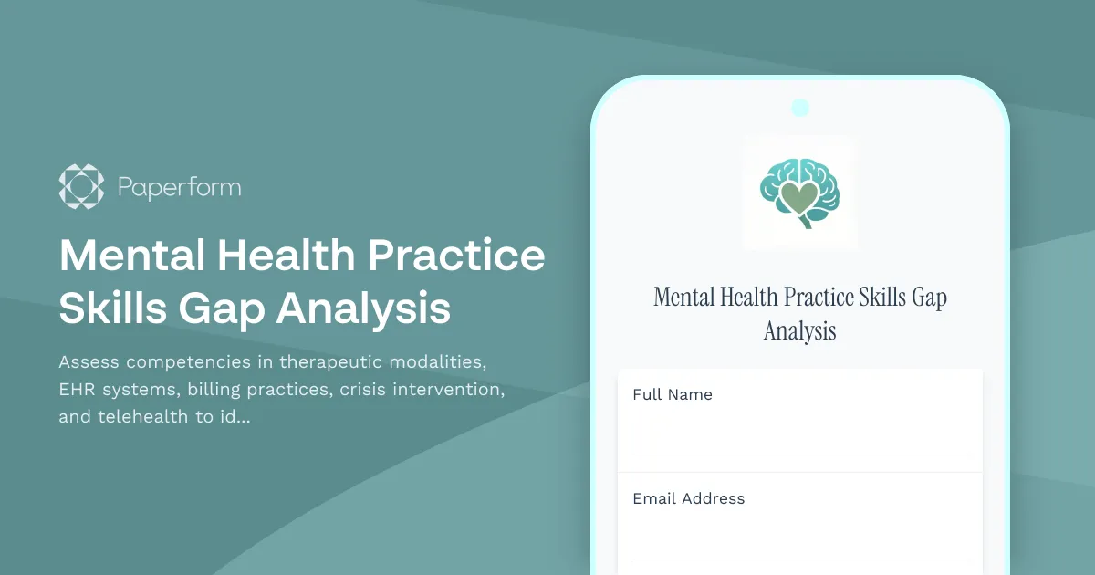 Mental Health Practice Skills Gap Analysis