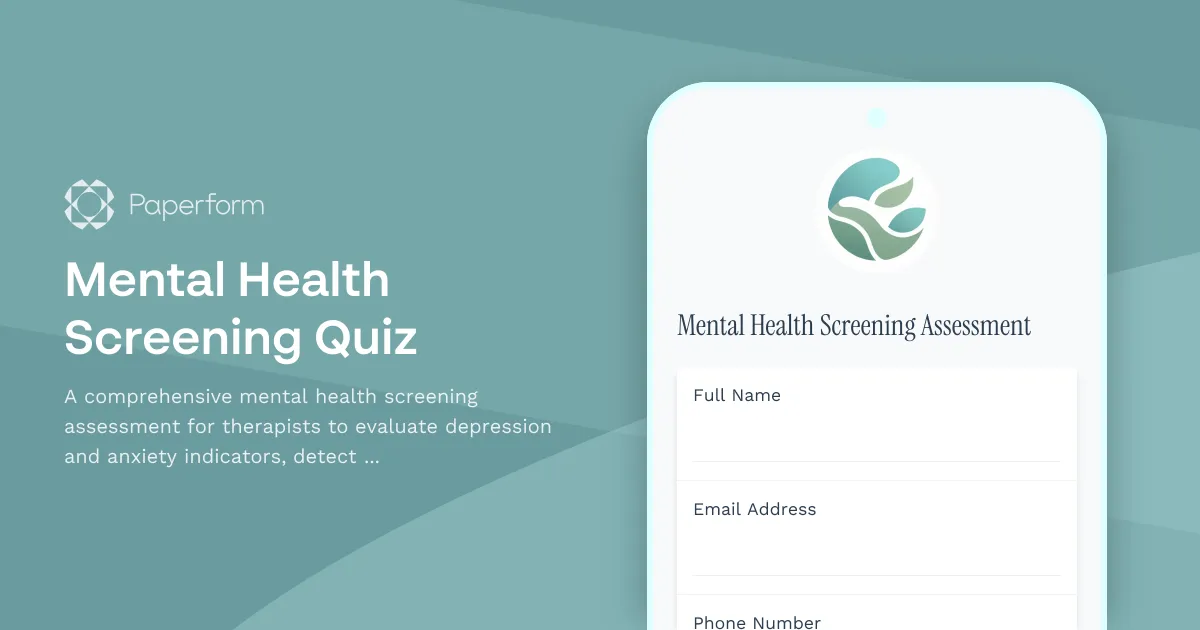 Mental Health Screening Quiz