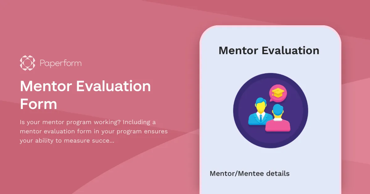 Mentor Evaluation Form