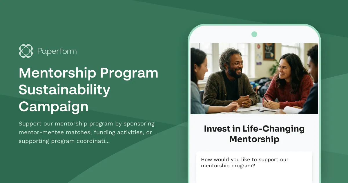 Mentorship Program Sustainability Campaign