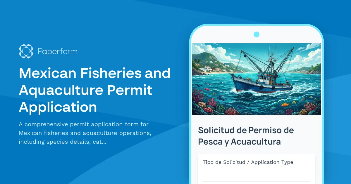 Mexican Fisheries and Aquaculture Permit Application