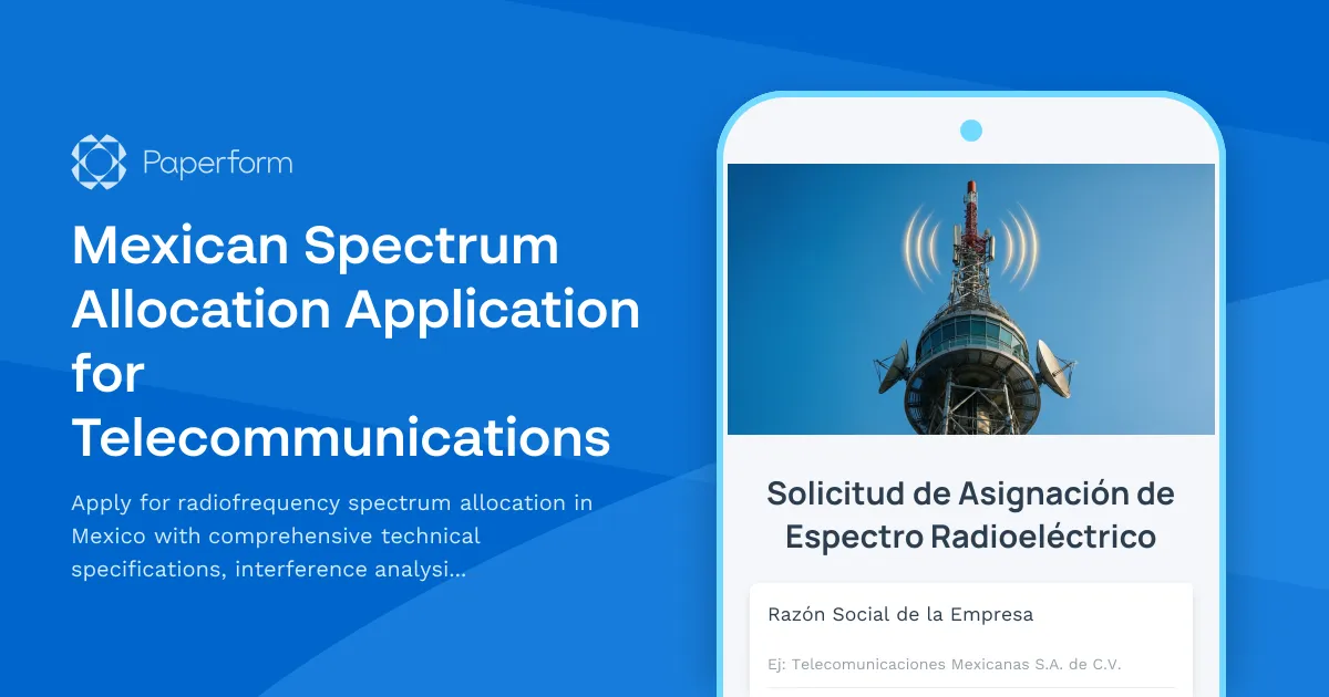 Mexican Spectrum Allocation Application for Telecommunications