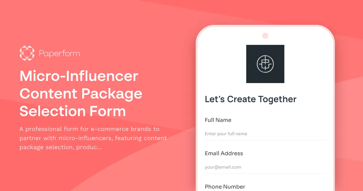 Micro-Influencer Content Package Selection Form