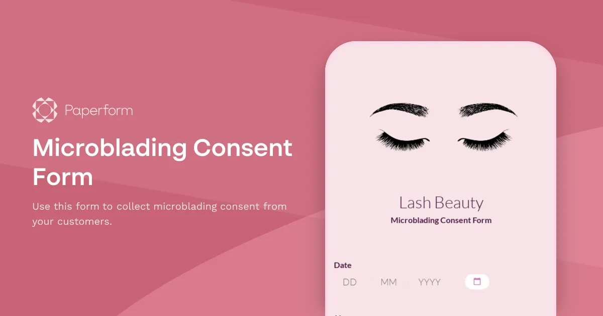 Microblading Consent Form