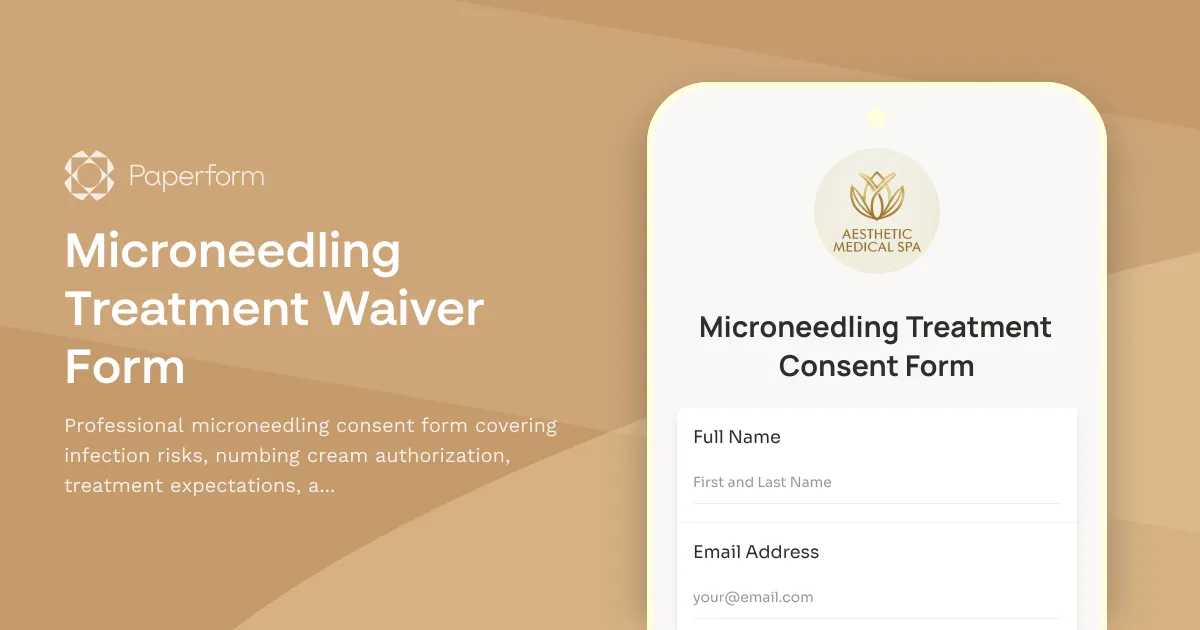 Microneedling Treatment Waiver Form