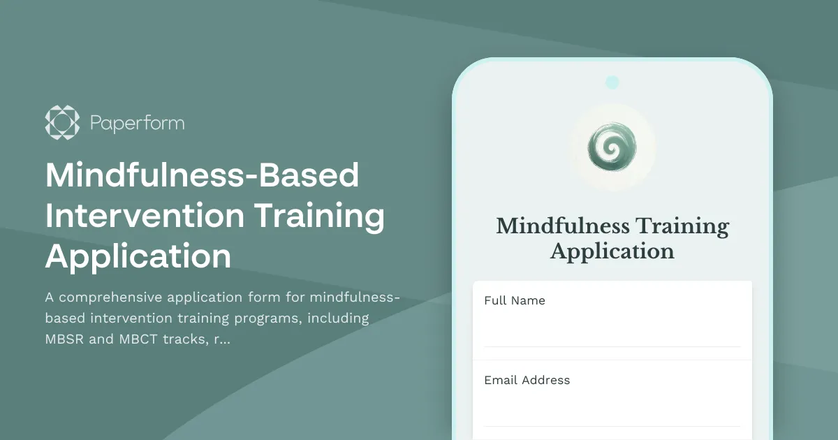 Mindfulness-Based Intervention Training Application