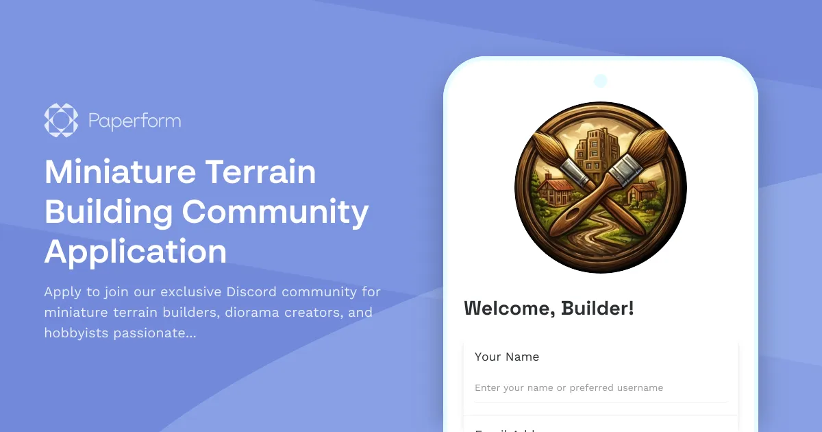 Miniature Terrain Building Community Application