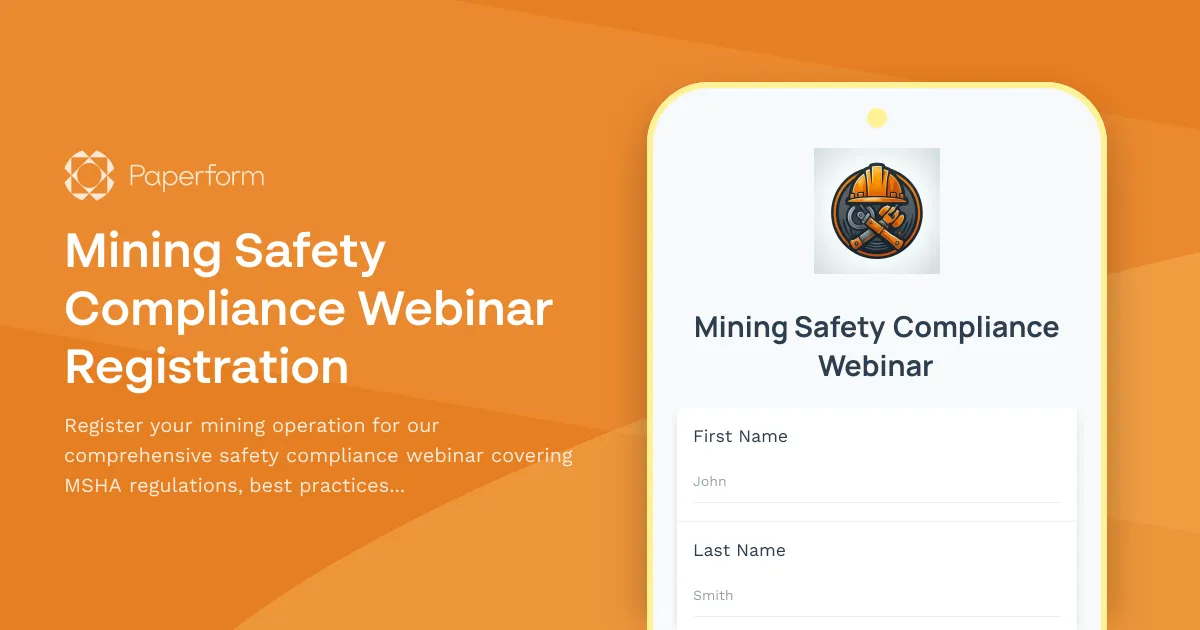 Mining Safety Compliance Webinar Registration