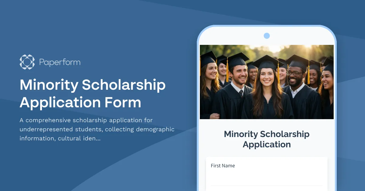 Minority Scholarship Application Form